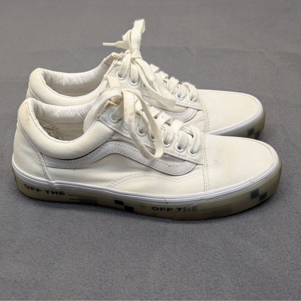 Vans Old Skool “Off The___” White Men's 7 Women's 8.5 White Canvas Translucent